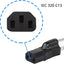 Adaptador corriente NEMA 5-15P a IEC 320 C13 hembra 15A set 2