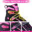 Patines para niños con rueda iluminada color negro