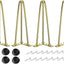 Patas horquilla mesa café 14" varillas 1/2" doradas metal