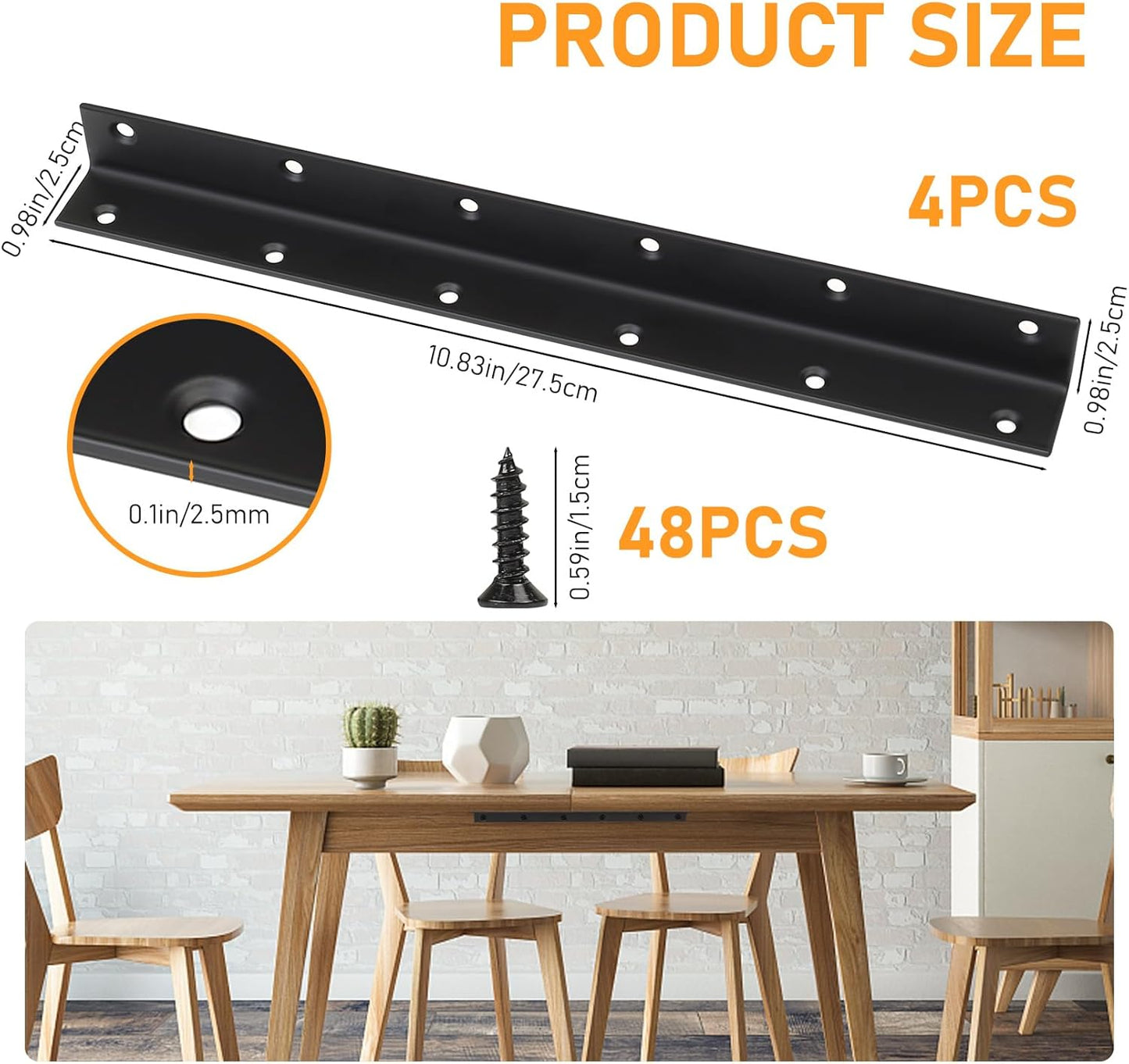 Soportes esquina elevados para cama jardín 4 en L metal negro