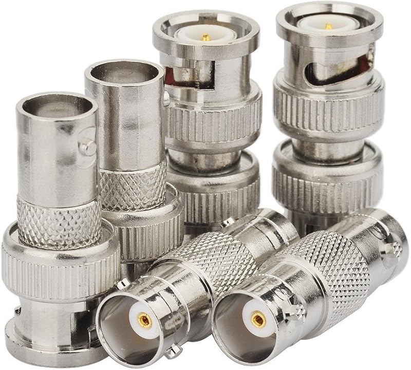 Kit 6 piezas adaptador BNC macho/hembra RF coaxial