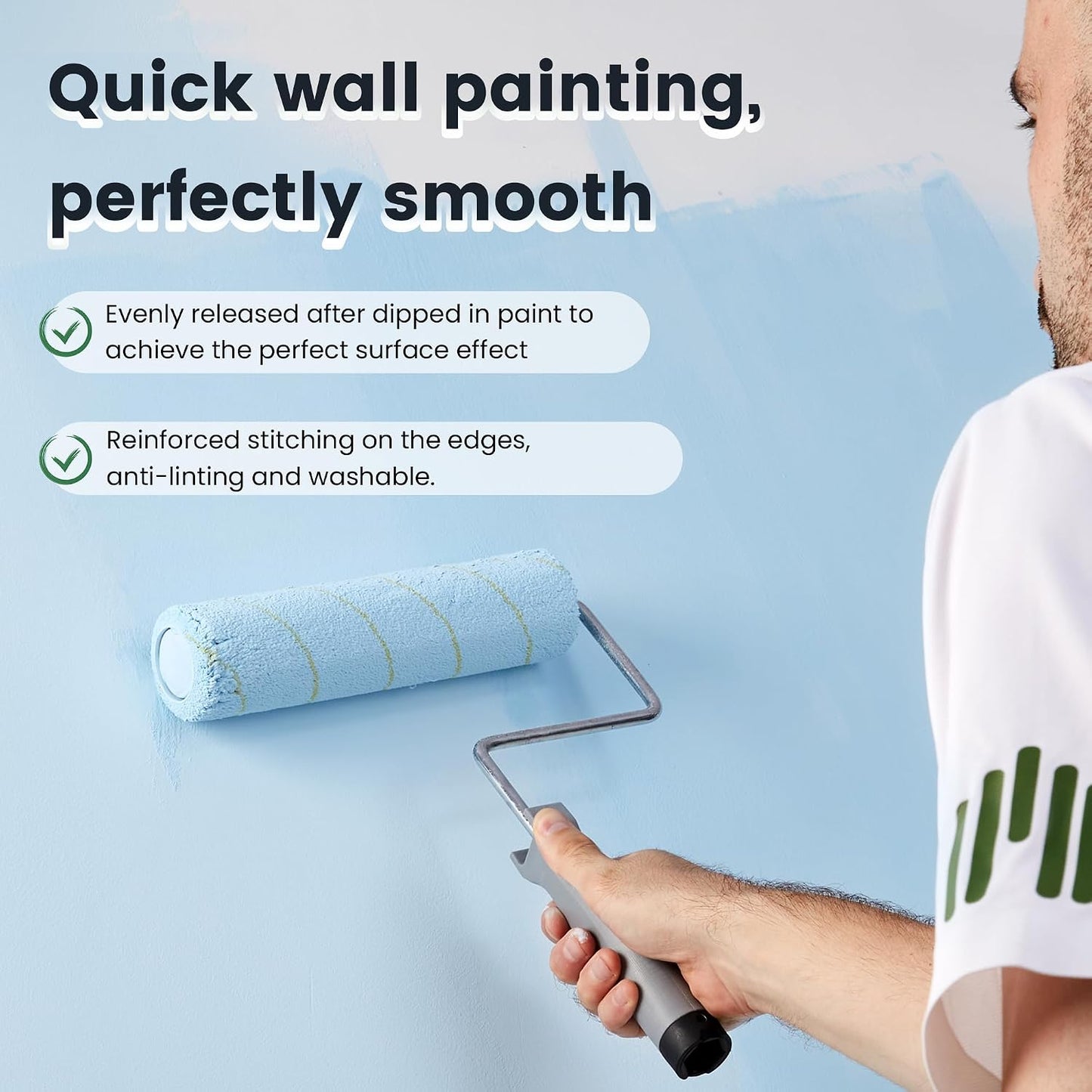 Rodillo pintura microfibra 9pulg 3/8 pack 15
