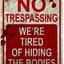 Cartel metal no trespassing