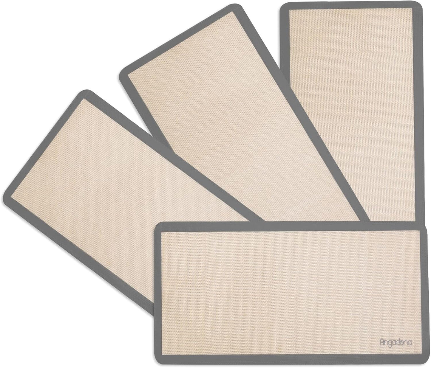 Alfombrillas silicona para hornear 4 pzas gris