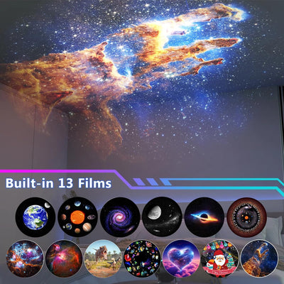 Proyector estrellas 4K con discos HD para niños