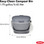 Contenedor compost fácil de limpiar carbón 1.75gal