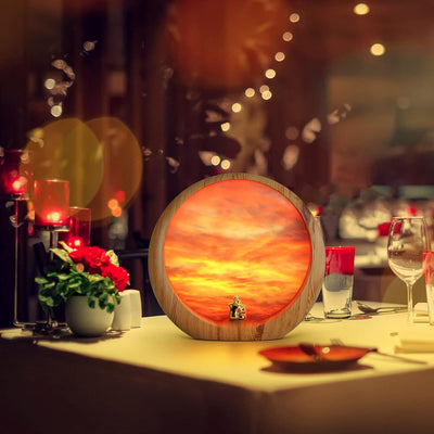 Lámpara puesta de sol regulable decoración hogar mesa sala