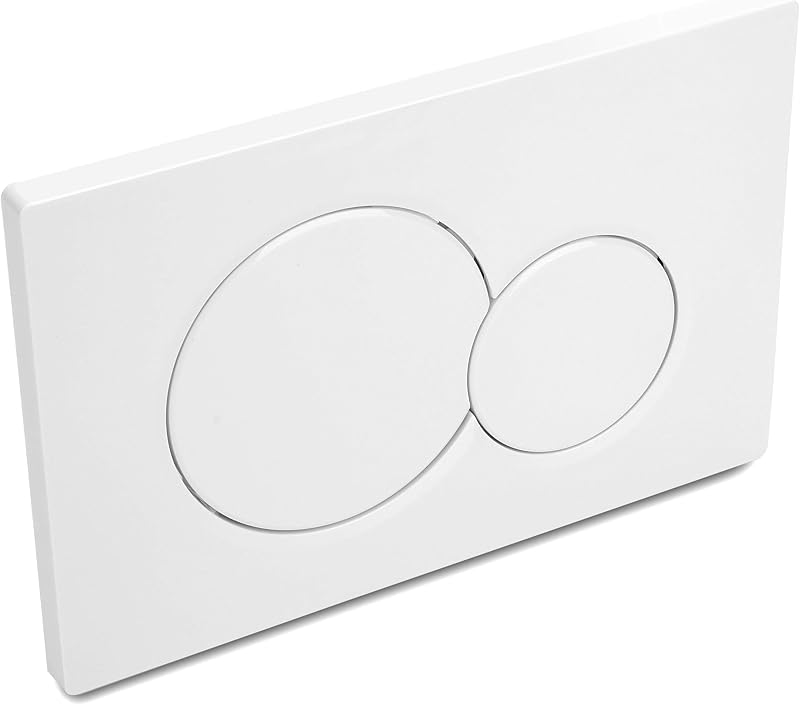 Placa actuador doble Sigma01 para inodoro pared blanco