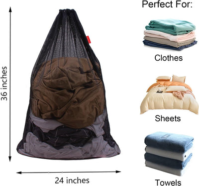 3 Pzas Bolsa Malla Lavandería 24x36" Fábrica Dormitorio