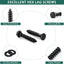 Kit surtido tornillos hex 1/4 pulg 64 pzas madera acero negro