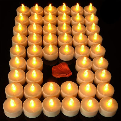 Velas sin llama 50uds parpadeantes con pilas incluidas