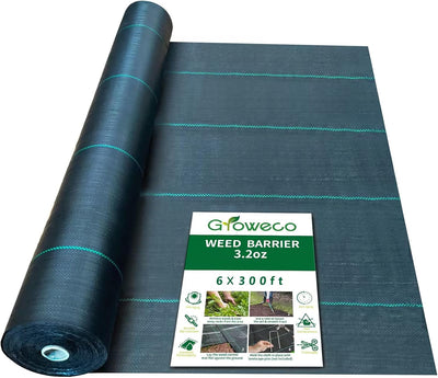 Tela geotextil jardín 6x300ft 3.2oz cobertura premium