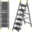 Escalera plegable 6 escalones 800lb negro amarillo