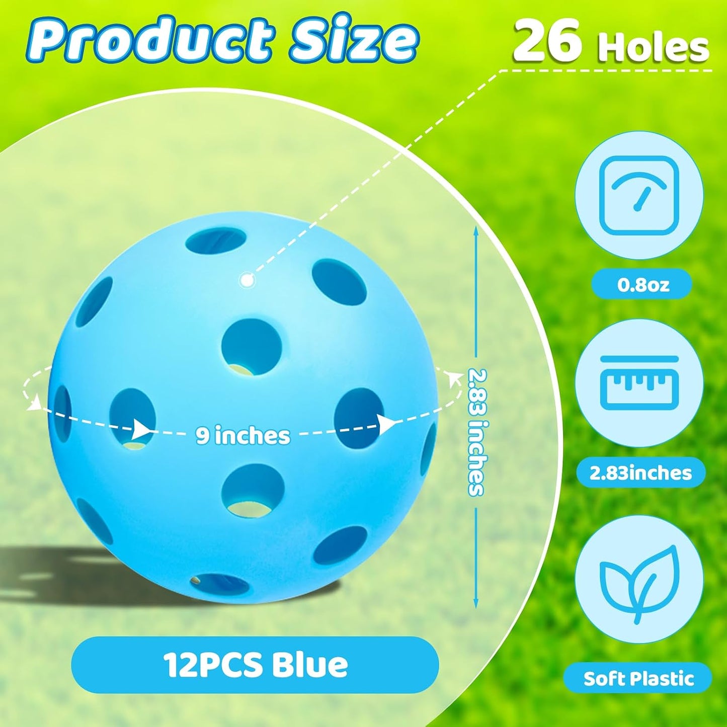 Pelotas béisbol práctica suaves plástico 2.8"