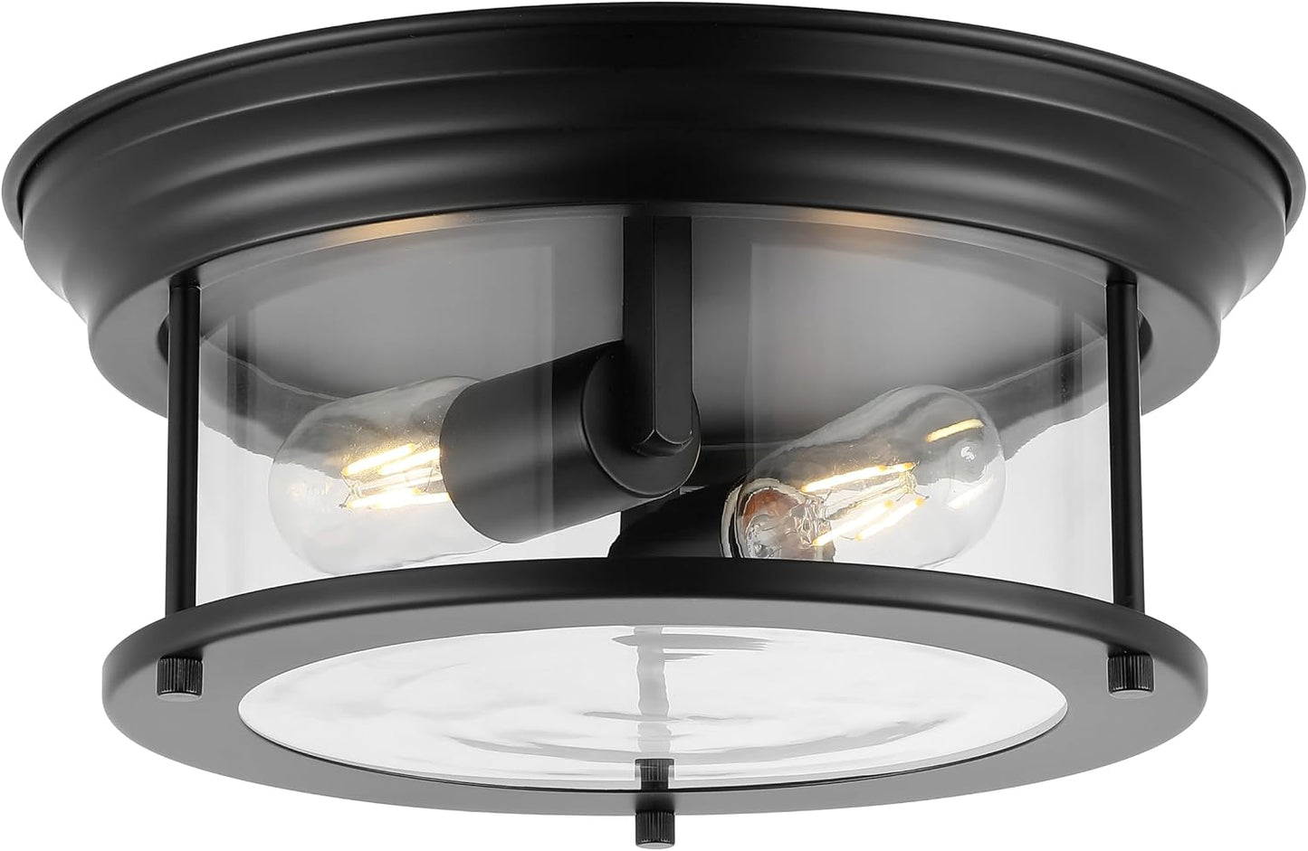 Lámpara techo empotrado 2 luces led 13.25pulg vidrio