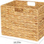 Cestas mimbre tejidas a mano plegables 2 pack estante