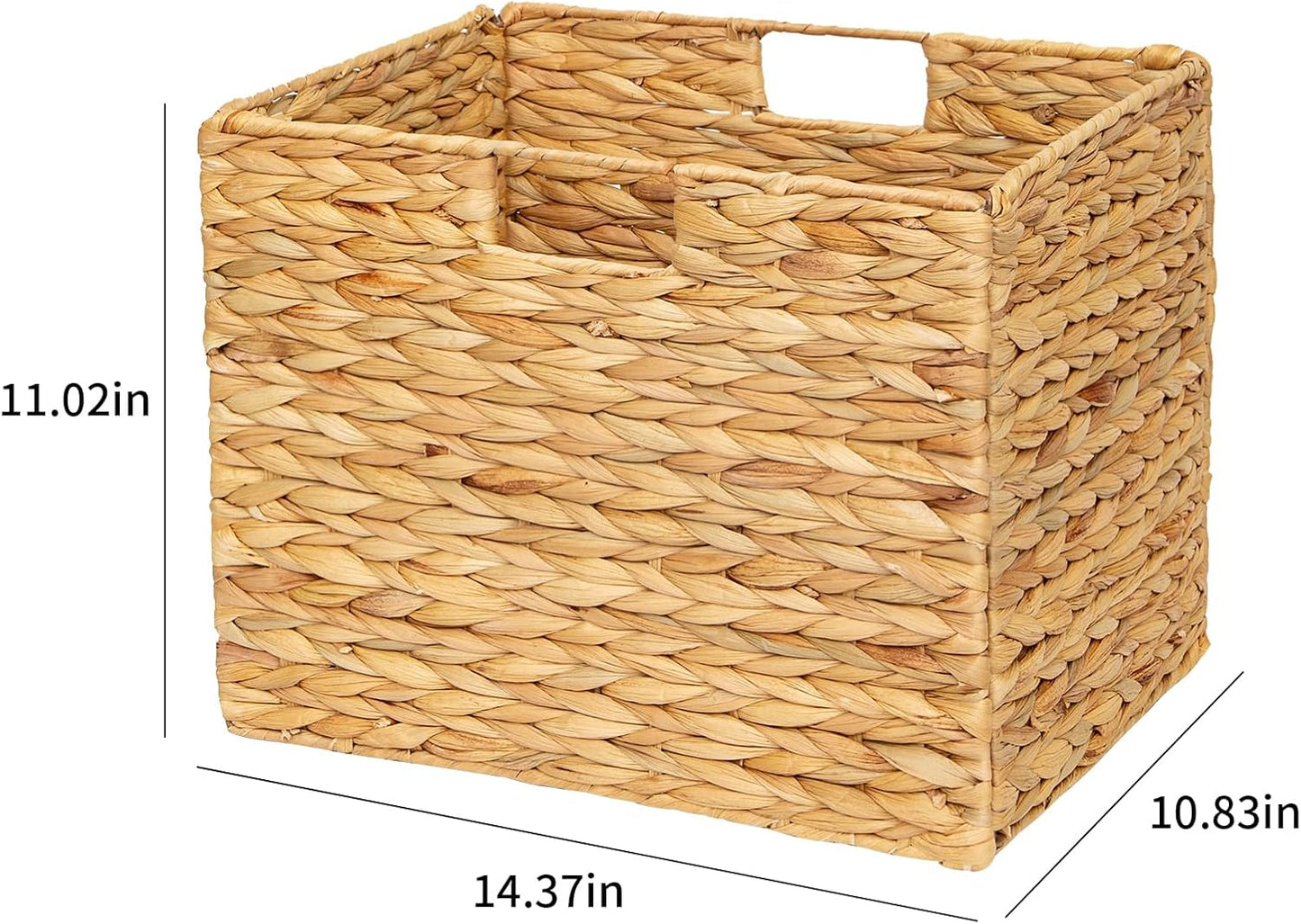 Cestas mimbre tejidas a mano plegables 2 pack estante