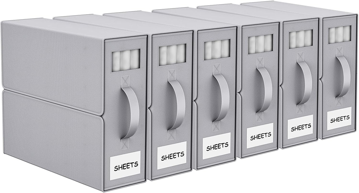 Organiz. plegable ropa cama 6 Pzas Queen o King gris