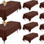 Set 10 Manteles Poliéster 60x102pulg Marrón para Comedor