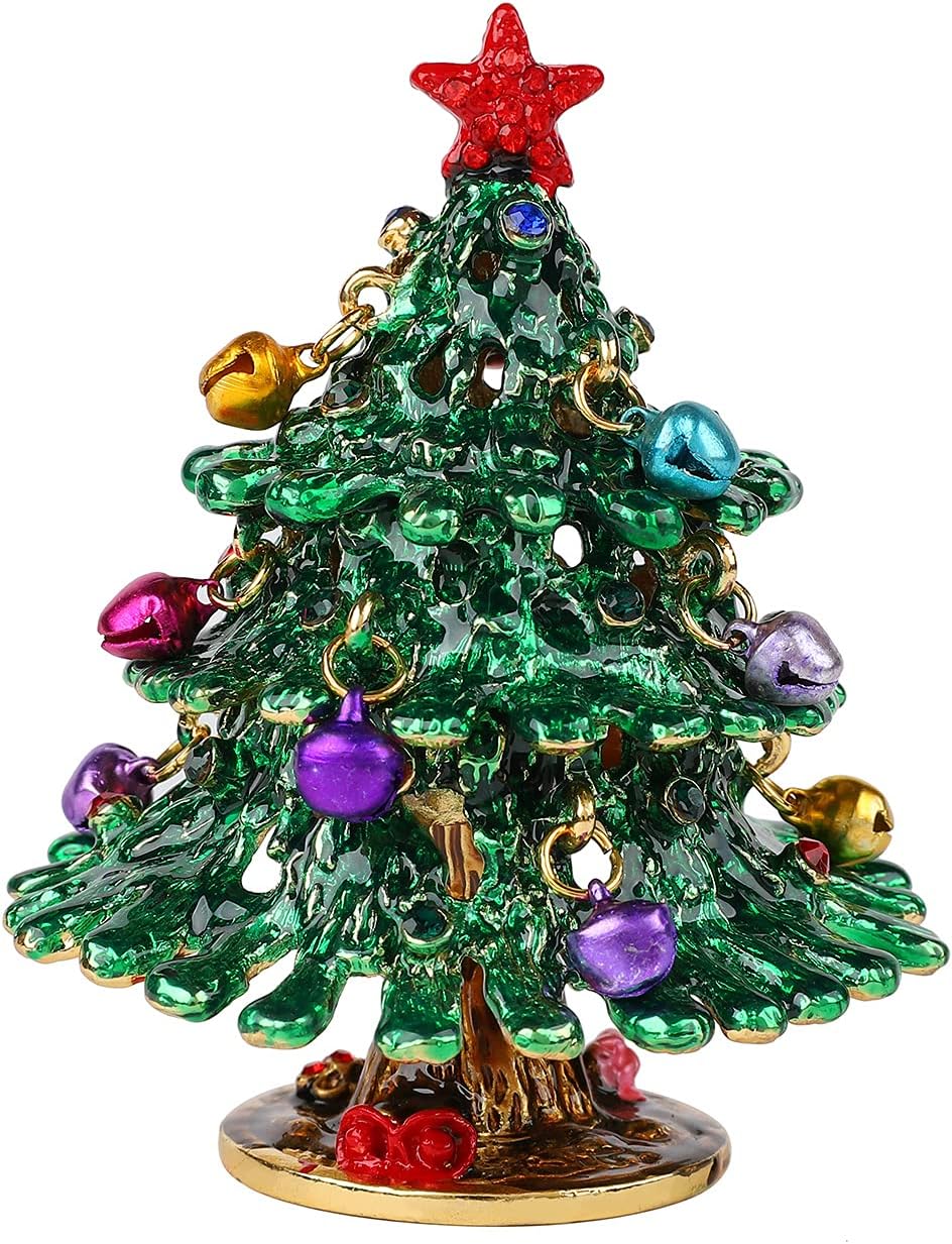 Caja joyería Navidad con campanas bisagras coloridas