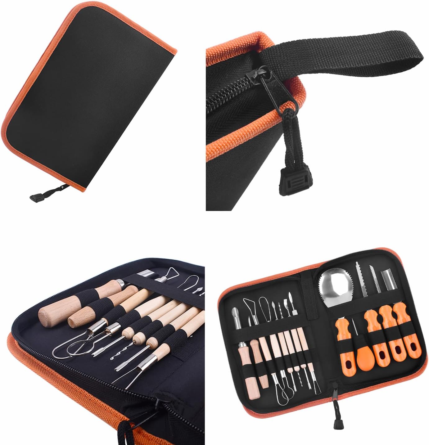 Kit 13 Pzas Herramientas Talla Calabaza Halloween Acero Inox