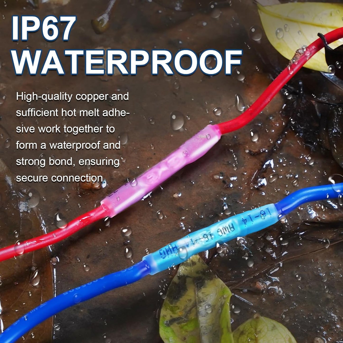Conectores termorretráctiles 22-16AWG impermeables