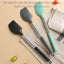 Set 3 Espátulas Silicona Mango Acero 13.2pulg Resistentes 600°F