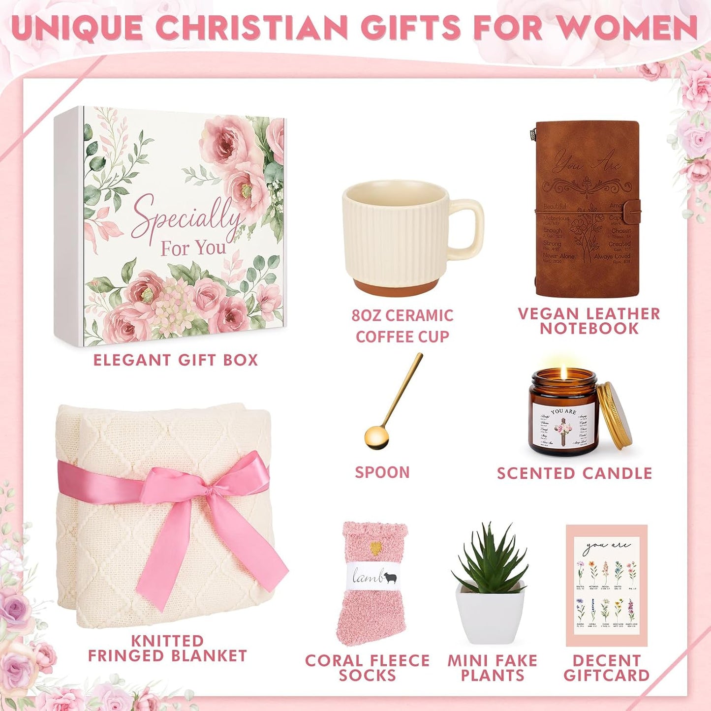 Regalos cristianos para mujer fe día madre Navidad cumpleaños