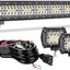 Barra luz LED 20pulg 420W triple fila antiniebla para camiones