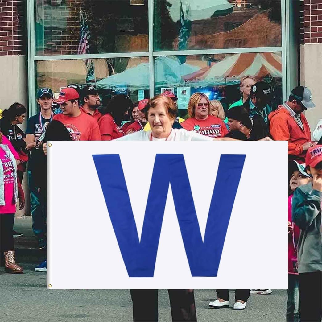 Bandera Chicago W Win 3x5ft poliéster con ojales latón