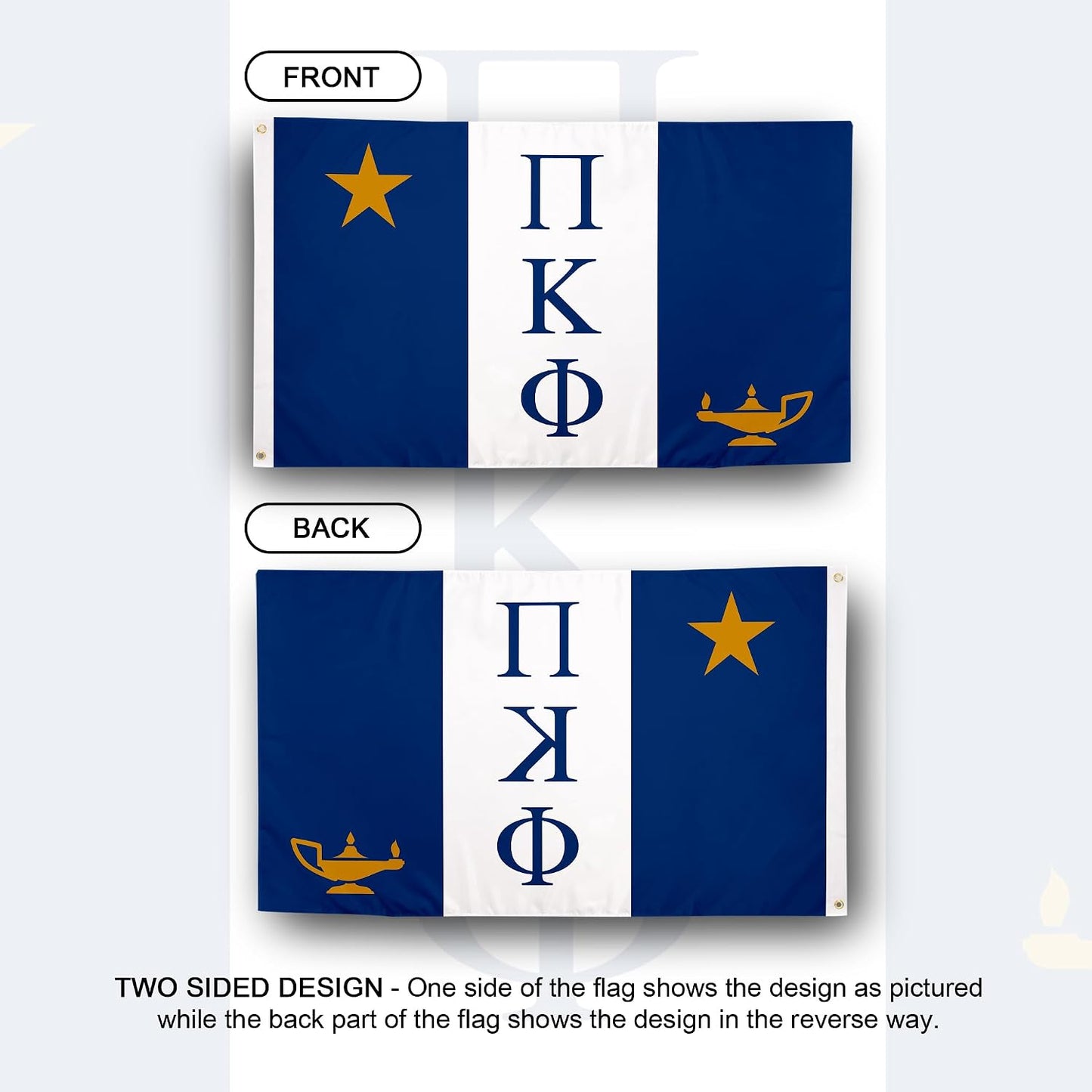 Bandera Pi Kappa Phi Fraternidad 3x5ft Capítulo