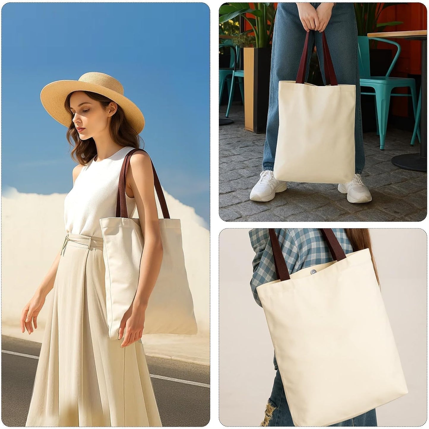 Bolsa regalo reutiliz. lona asa compras marrón