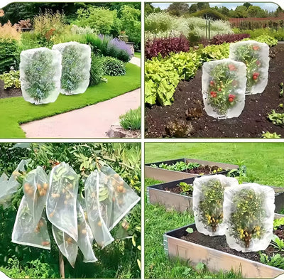 Red malla jardín con cordón para plantas 8.2x8.2pulg