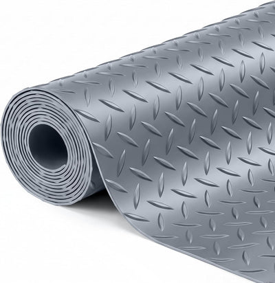 Tapete garaje 4x10ft grosor 0.110" gris resistente