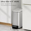 Cubo basura acero inox 6L con tapa suave y pedal