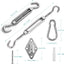 Kit accesorios toldos acero inox triángulo cuadrado