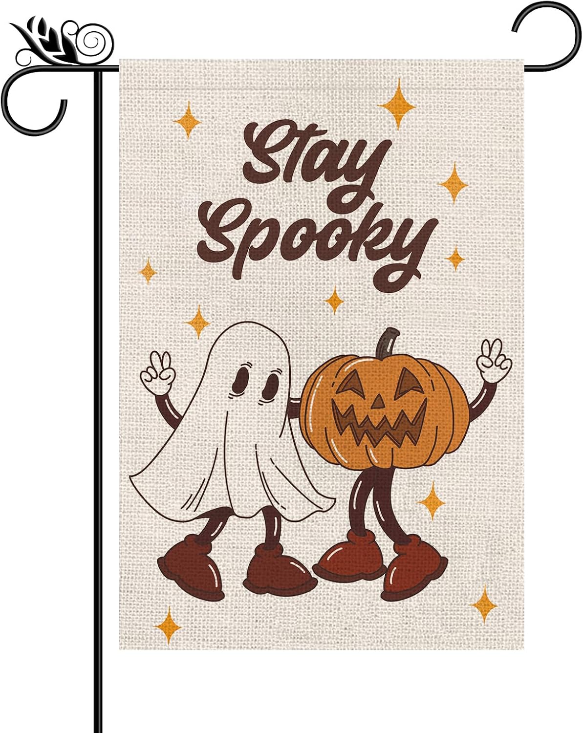 Bandera Halloween fantasma calabaza doble cara