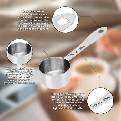 Cuchara medidora acero inox 1.0oz para café azúcar