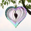 Molinillos viento decoración jardín 10pulg corazón morado