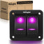 Panel interruptor basculante 2 pos con luz led morada 12v/24v