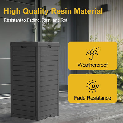 Cubo basura 31gal resina impermeable tapa escalonada