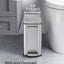 Basurero baño acero inox 10L cierre suave plateado
