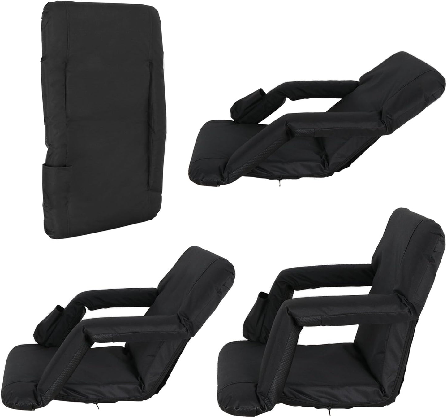 Asiento estadio ajustable con reposabrazos 2 Pzas