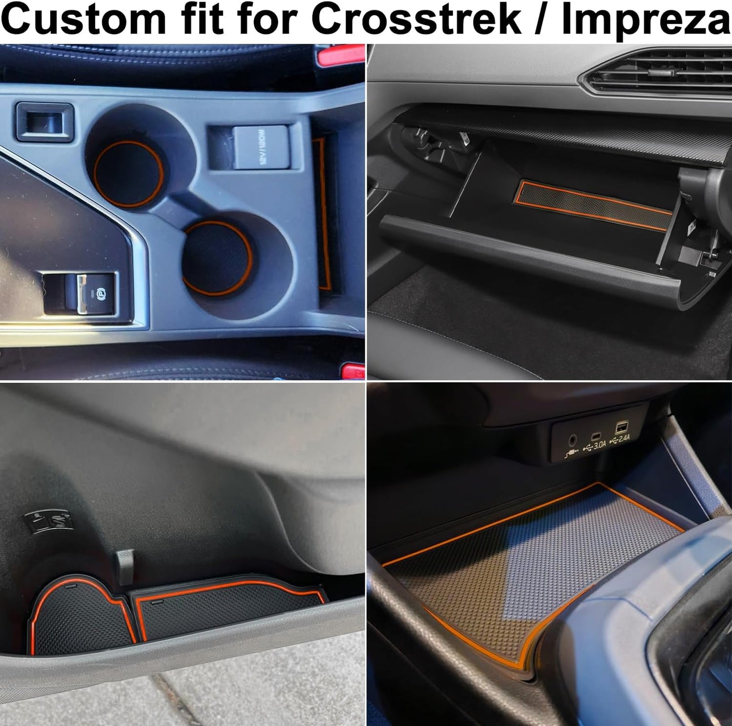 Forro consola central Subaru Crosstrek impreza antiderrap