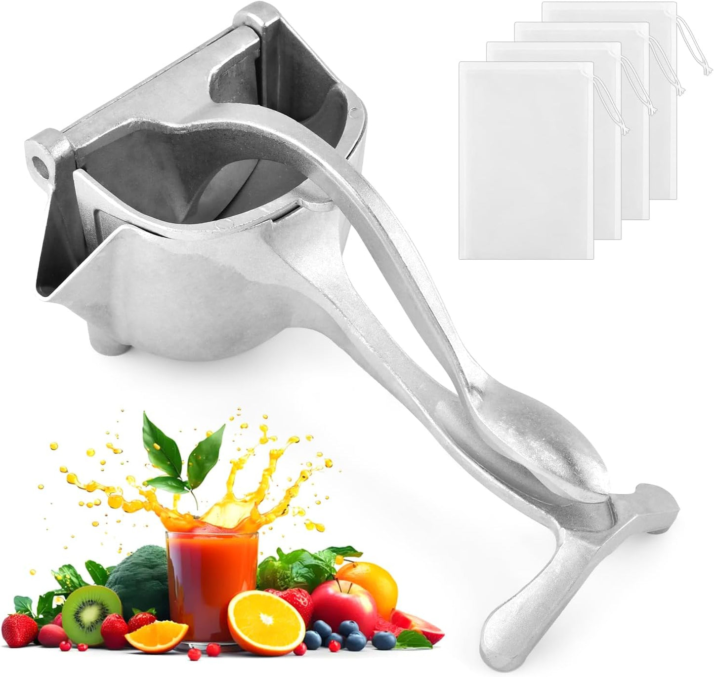 Exprimidor manual de aluminio para frutas cítricas