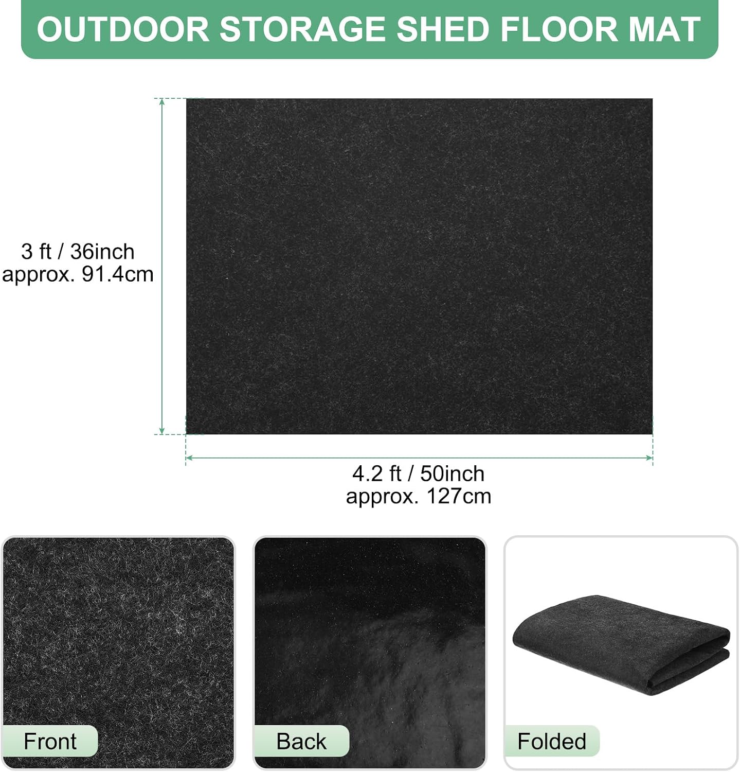 Tapete impermeable para cobertizo 3x4.2pies protege piso