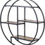 Estantes pared industrial 3 niveles madera soporte metal 24"