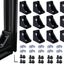 12 Set Conectores Aluminio 2020 con 24 Tuercas T y S