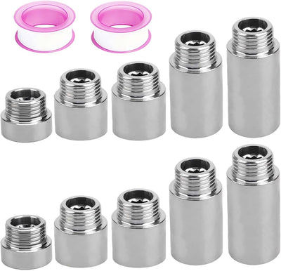 10 Accesorios Tubo Acero Inox Brazo Extensión Ducha