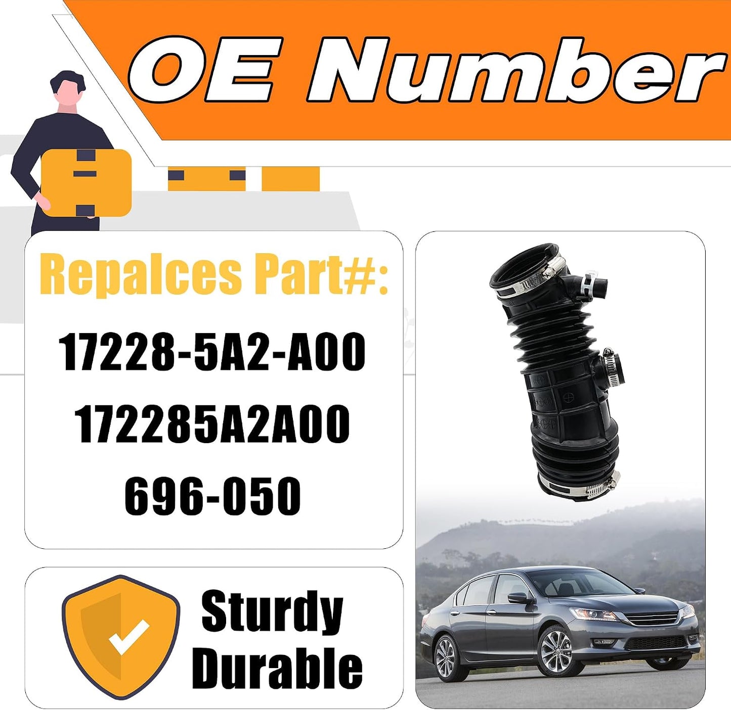 Manguera admisión aire motor Honda Accord 2.4L 13-17